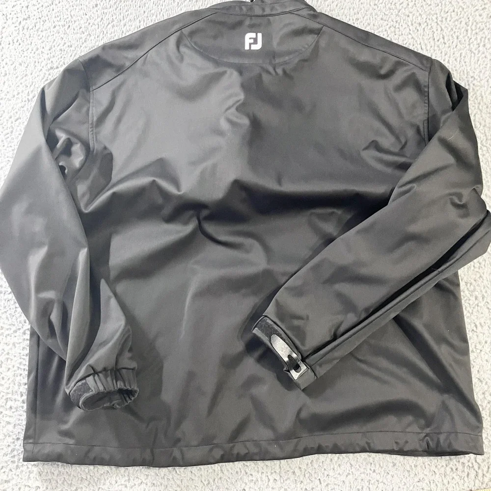 FootJoy Jacket Mens 2XL Black‎ Golf Windbreaker Full Zip Burning Tree